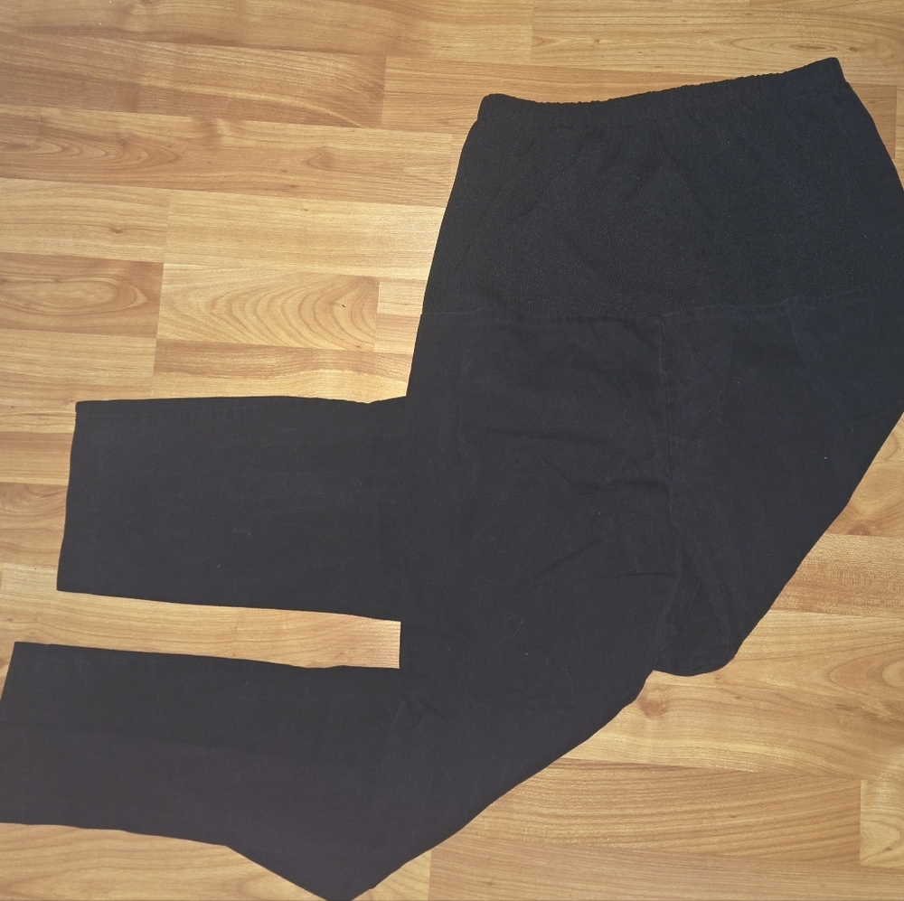 Vintage Announcements Overbump Band Pull-on Maternity Pants Size 10 Black